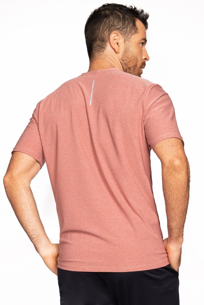CAMISETA FITNESS ROSA CUELLO REDONDO