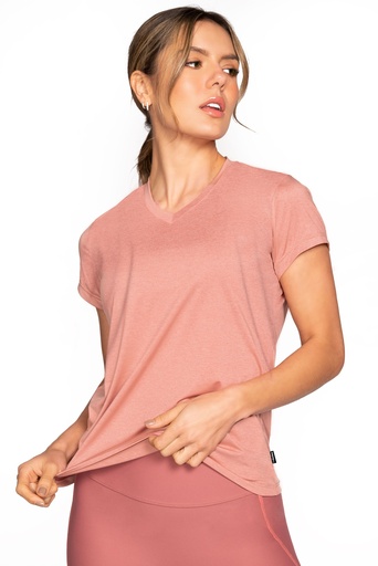 CAMISETA FITNESS ROSA