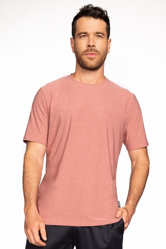 CAMISETA FITNESS ROSA CUELLO REDONDO
