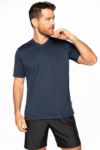  CAMISETA EKOS CUELLO V AZUL
