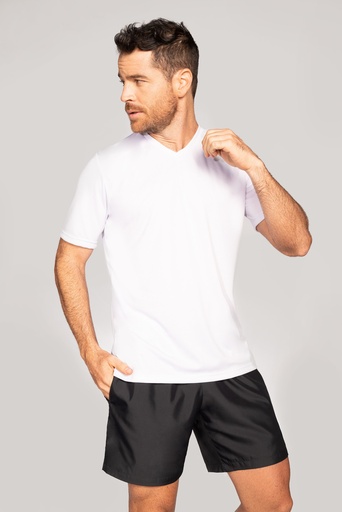 CAMISETA EKOS CUELLO V BLANCA