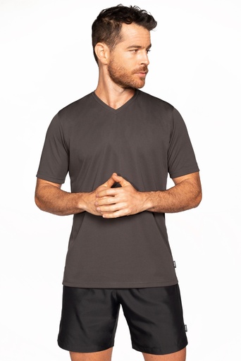 CAMISETA EKOS CUELLO V GRIS
