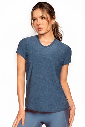 CAMISETA FITNESS AZUL 